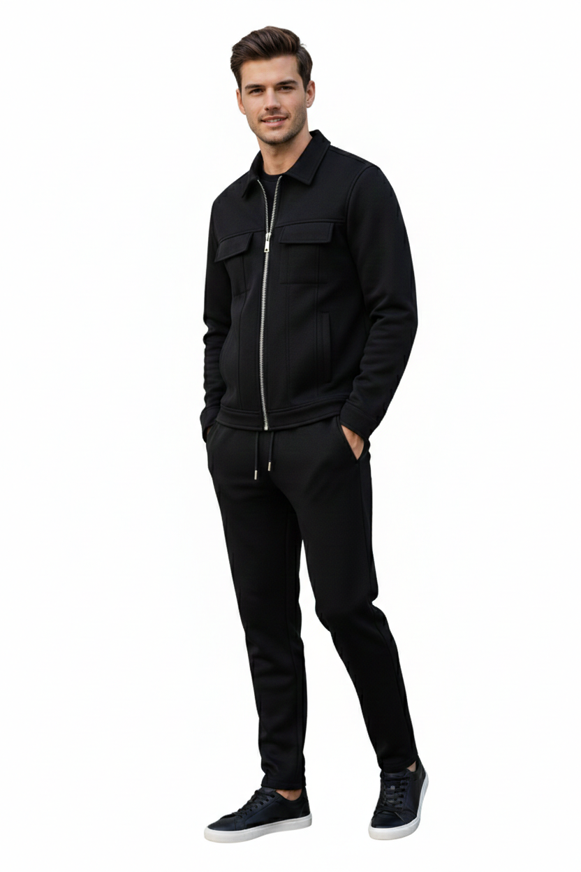 Coordinato frizip nero