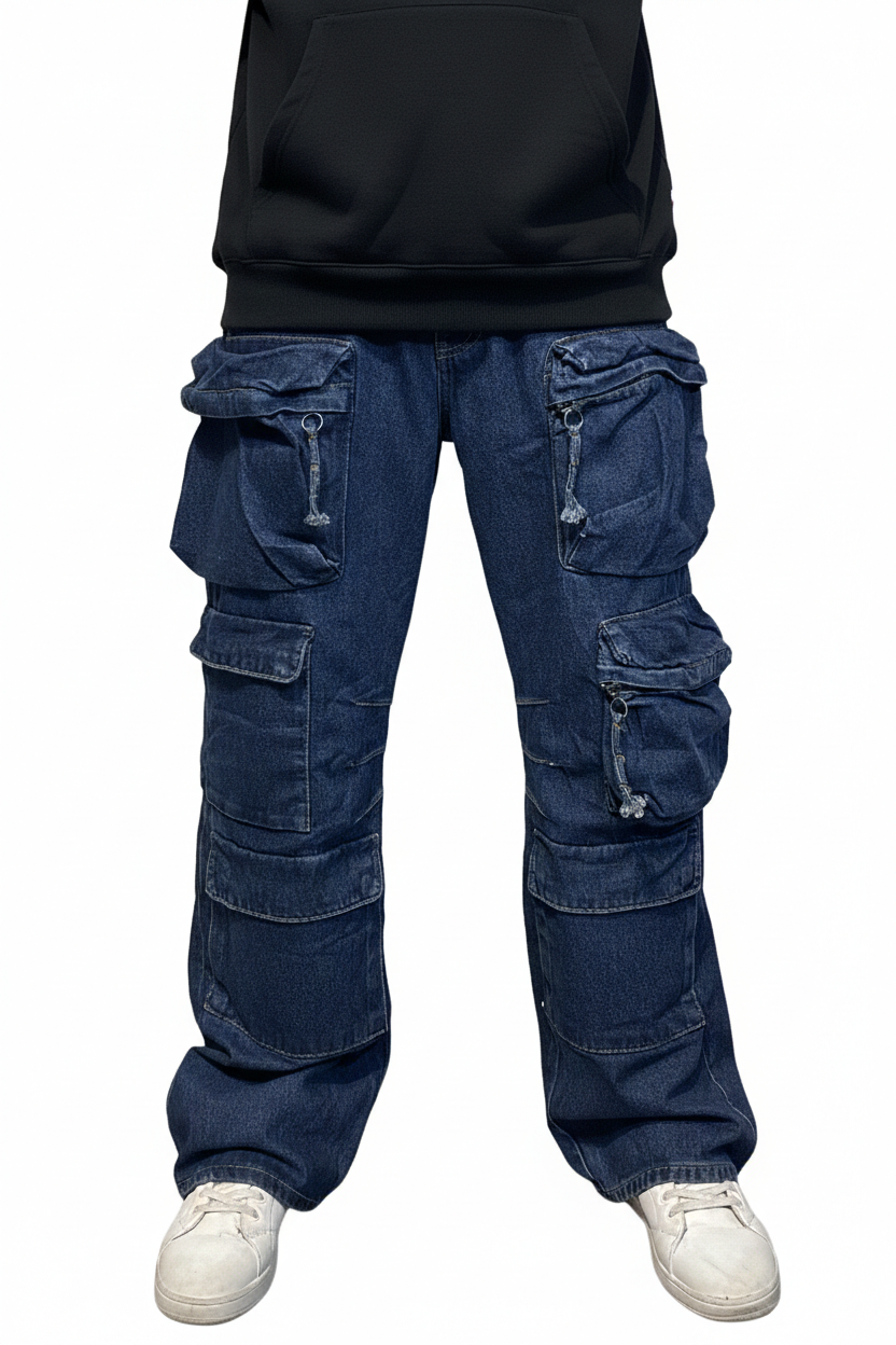Jeans cargo multi