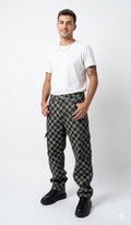 Jeans cargo scacchi