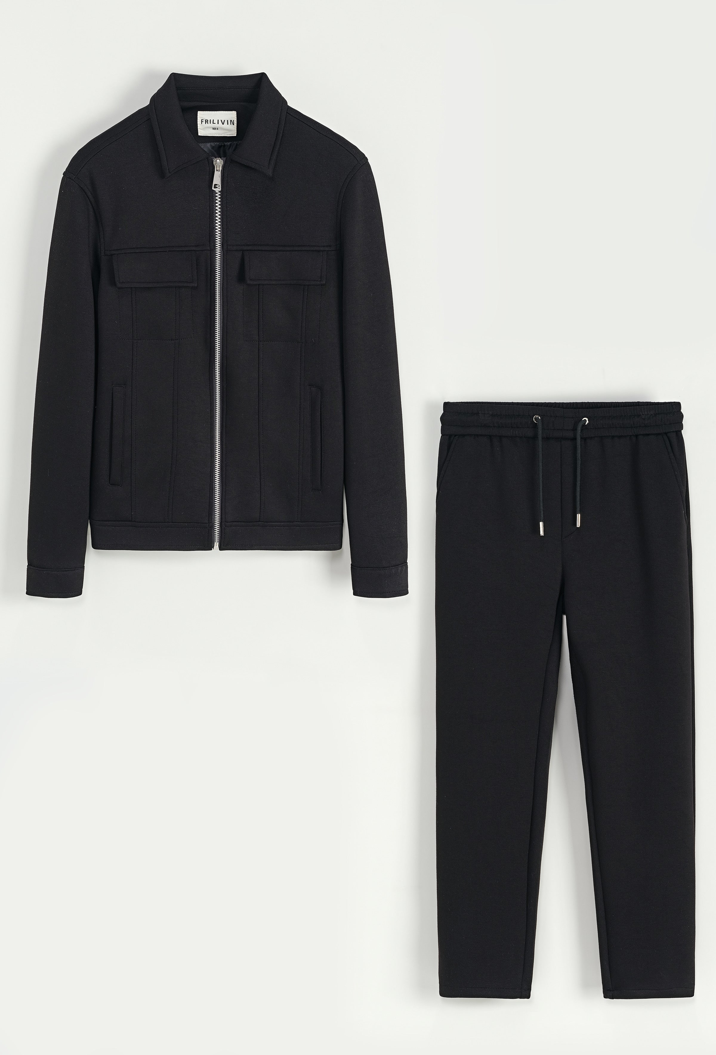 Coordinato frizip nero