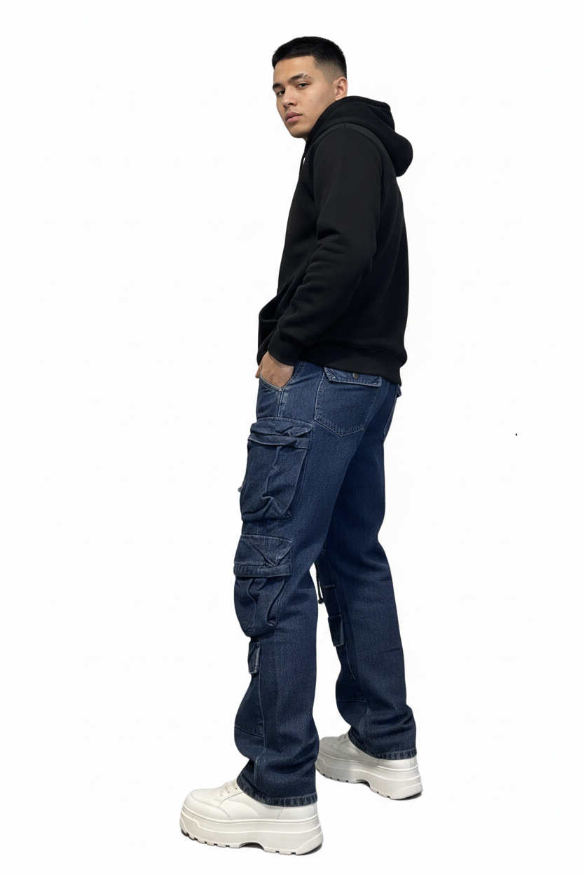 Jeans cargo multi