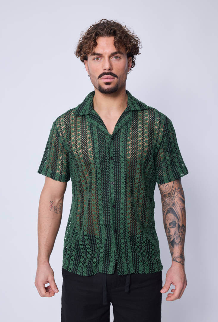 Camicia traforo oliv