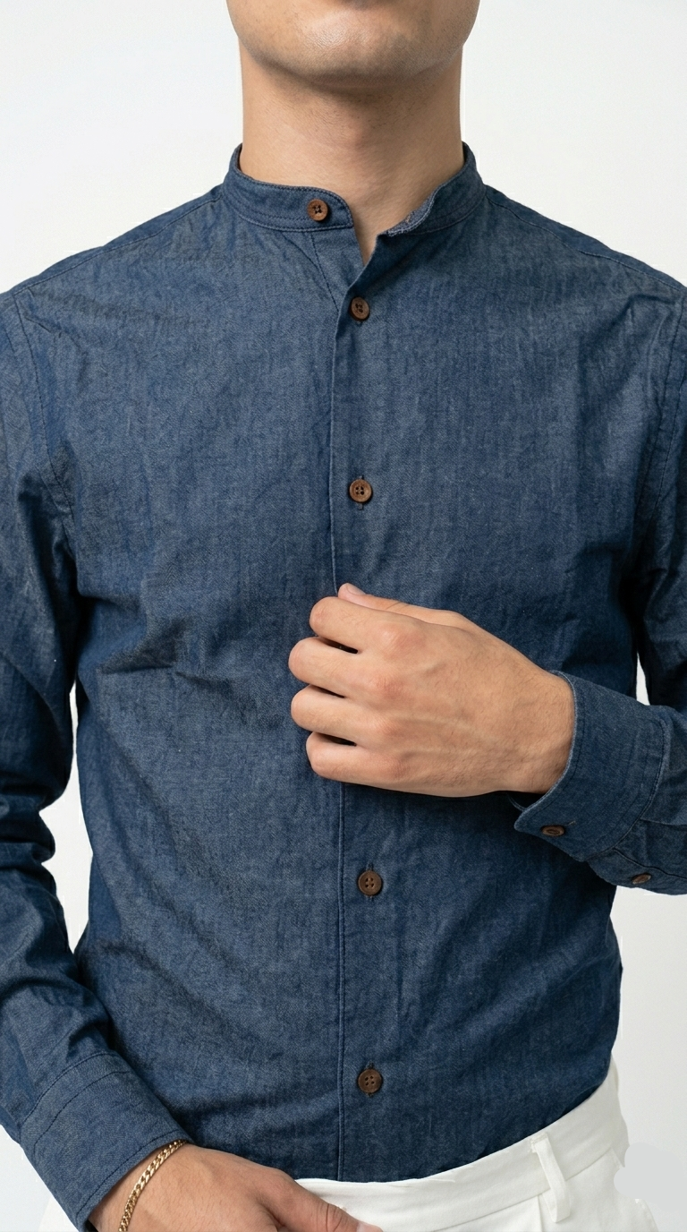 Camicia Corea blu