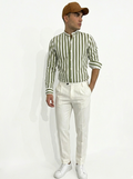 Camicia Righe Verdi