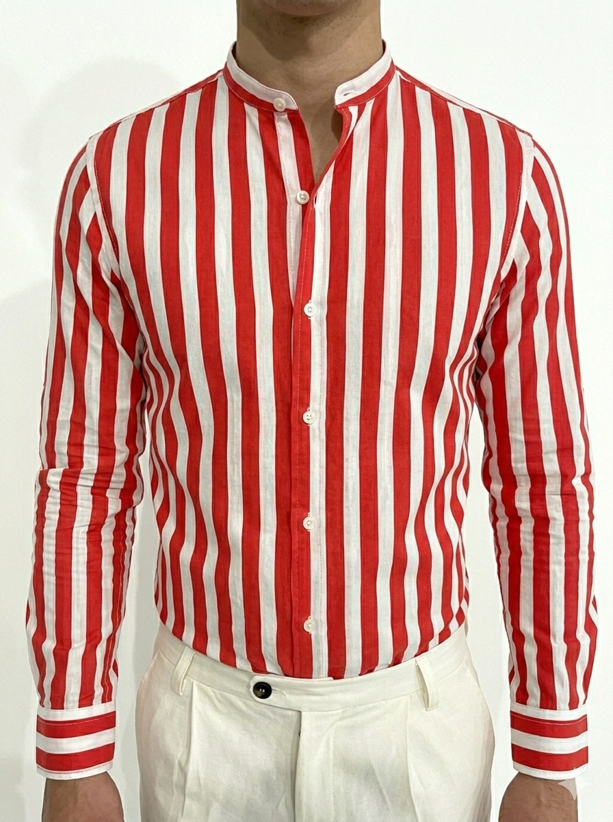 Camicia Righe Rosse