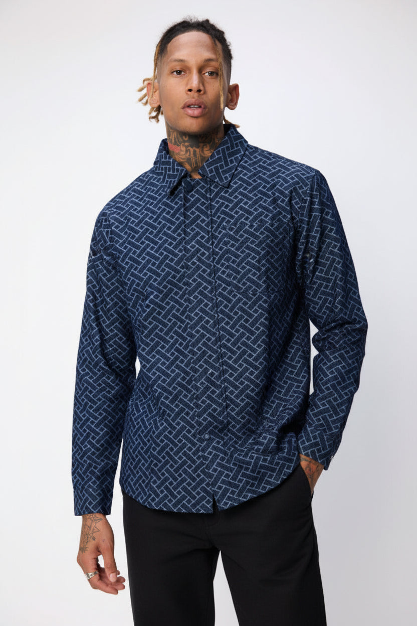 Giubbotto in Denim navy