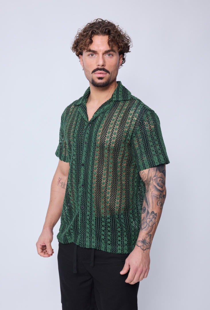 Camicia traforo oliv