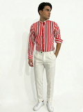 Camicia Righe Rosse