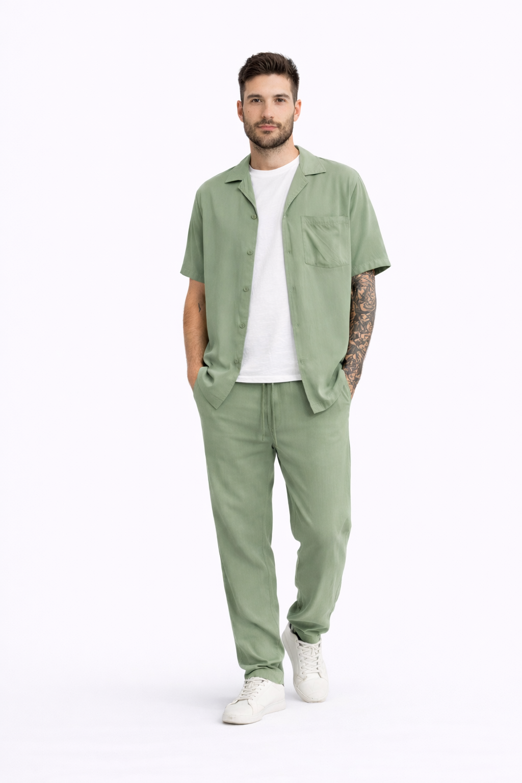 Coordinato Casual Verde Salvia