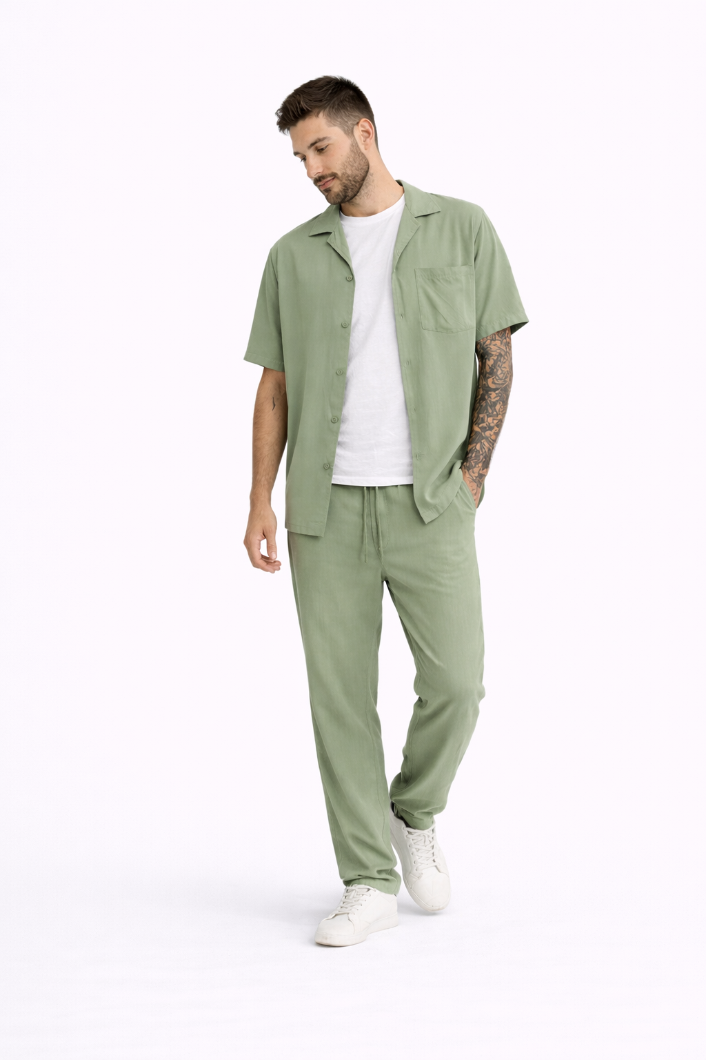 Coordinato Casual Verde Salvia