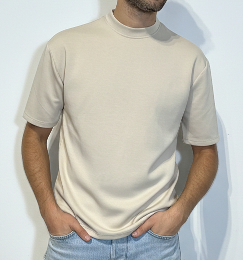 T-shirt felp beige