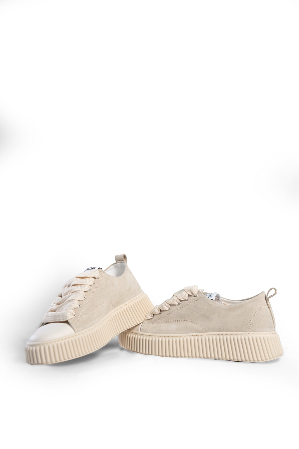 Sneaker platform in suede Beige