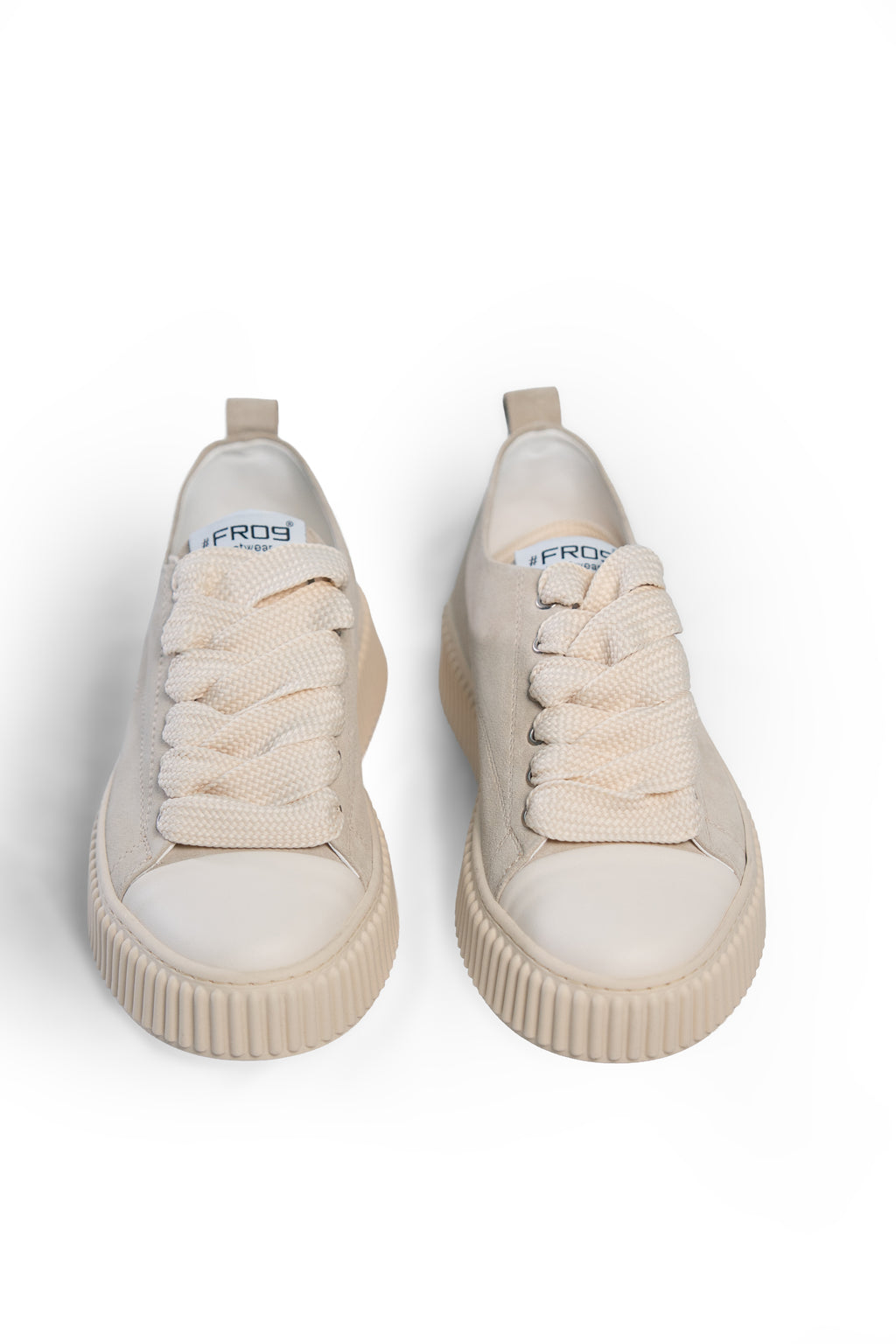 Sneaker platform in suede Beige