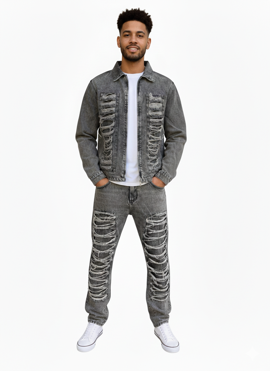 Coordinato jeans destroyer