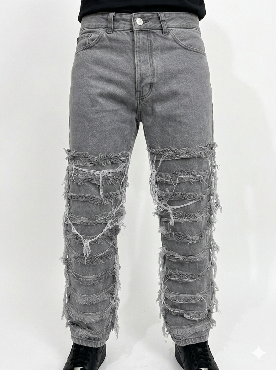 Jeans destroy grey