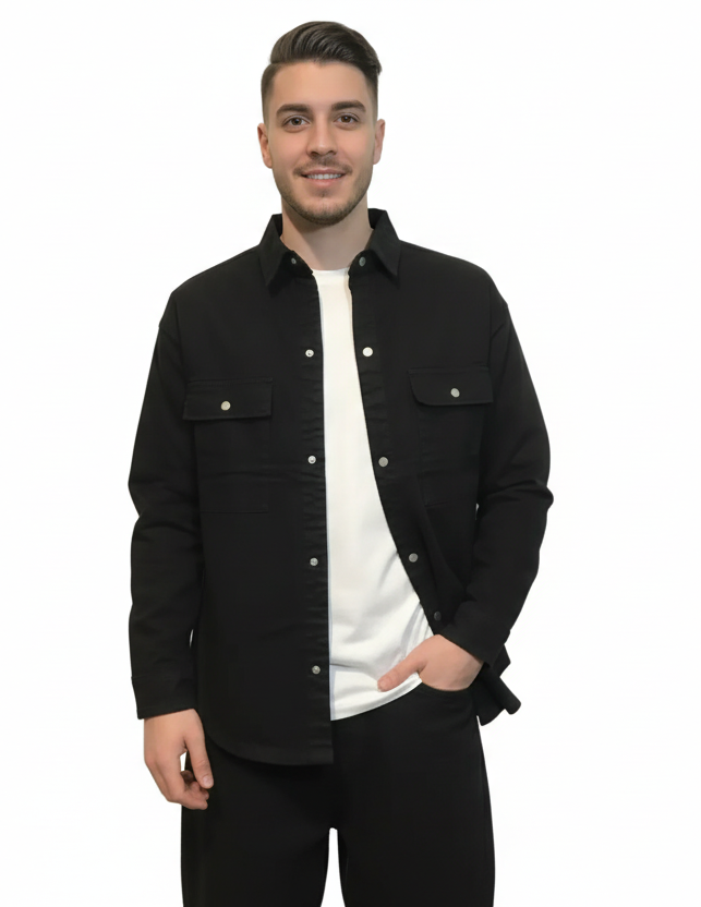 Giacca camicione denim