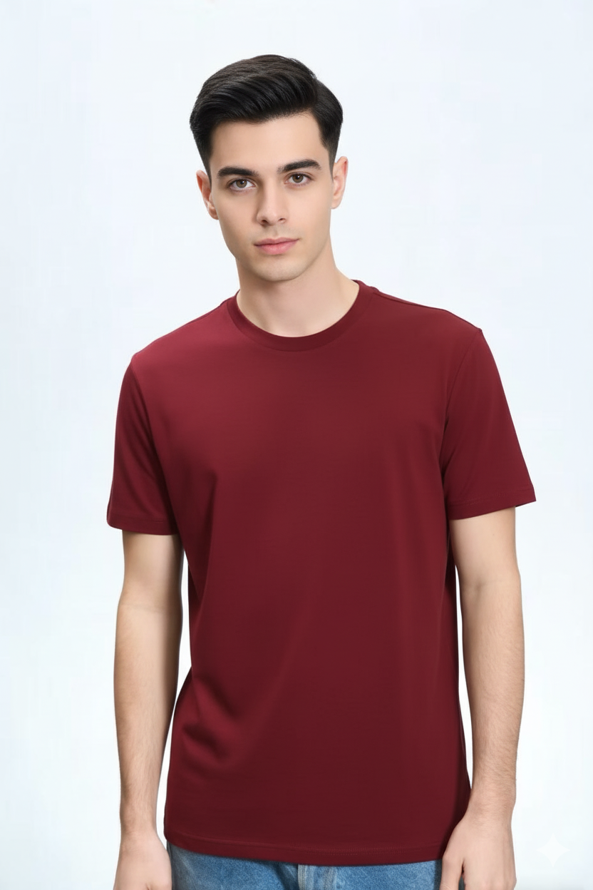 T-shirt basic bordeaux