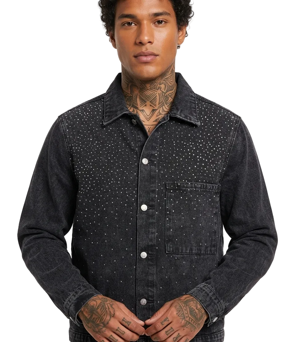 Giubbotto Denim perlage