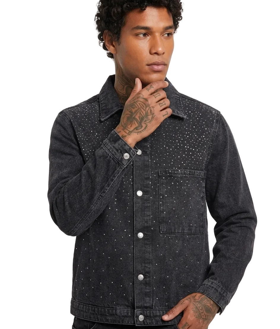 Giubbotto Denim perlage