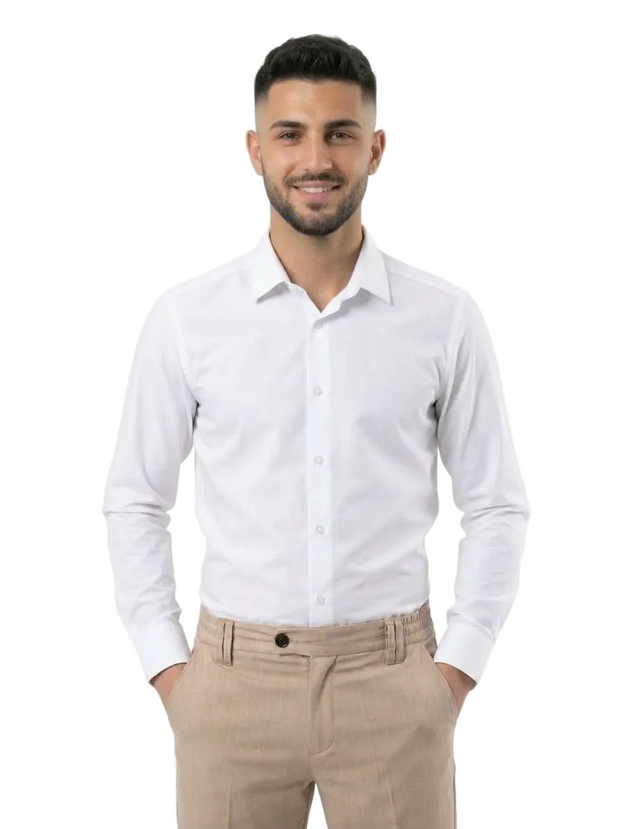 Camicia no/stiro  bianco