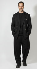 Completo doppiopetto total black