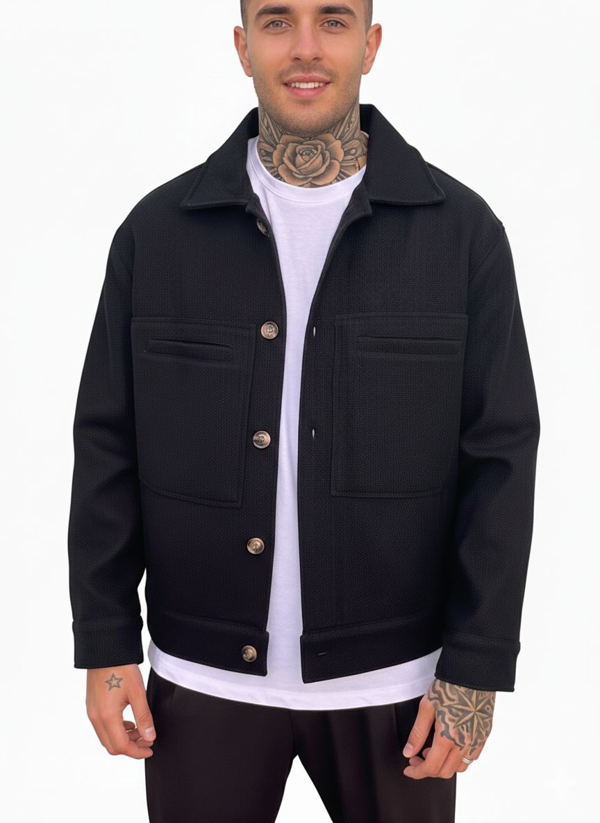 Giubbino Cropped Nero