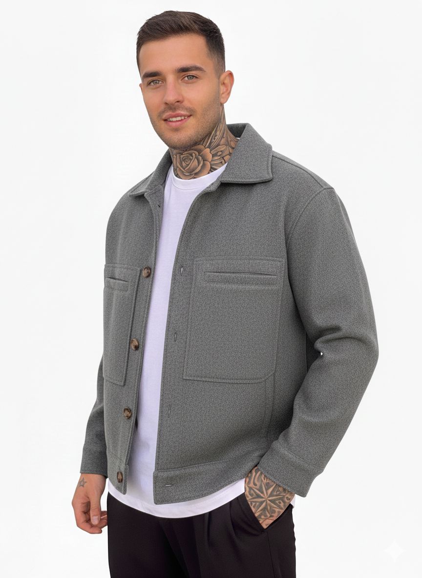 Giubbino Cropped Grigio
